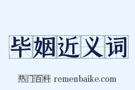 毕姻近义词是什么意思的图片